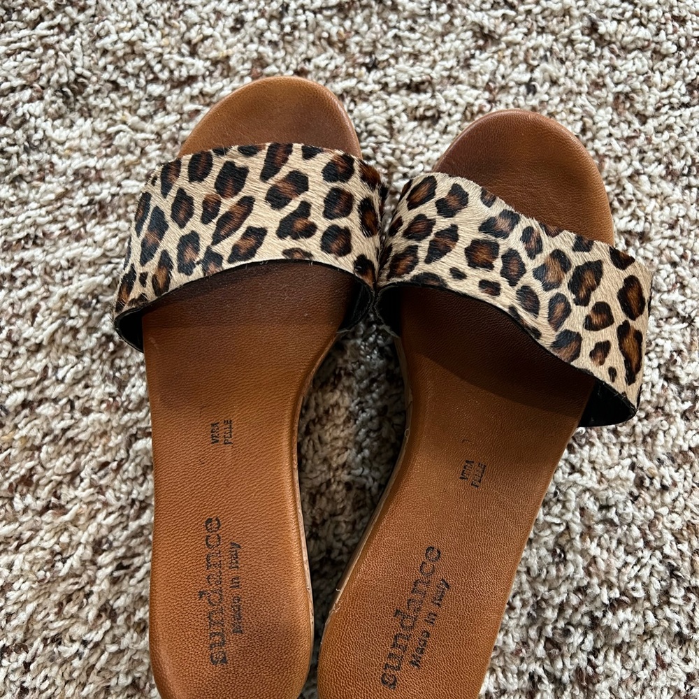 SUNDANCE Calf Fur Sandals
